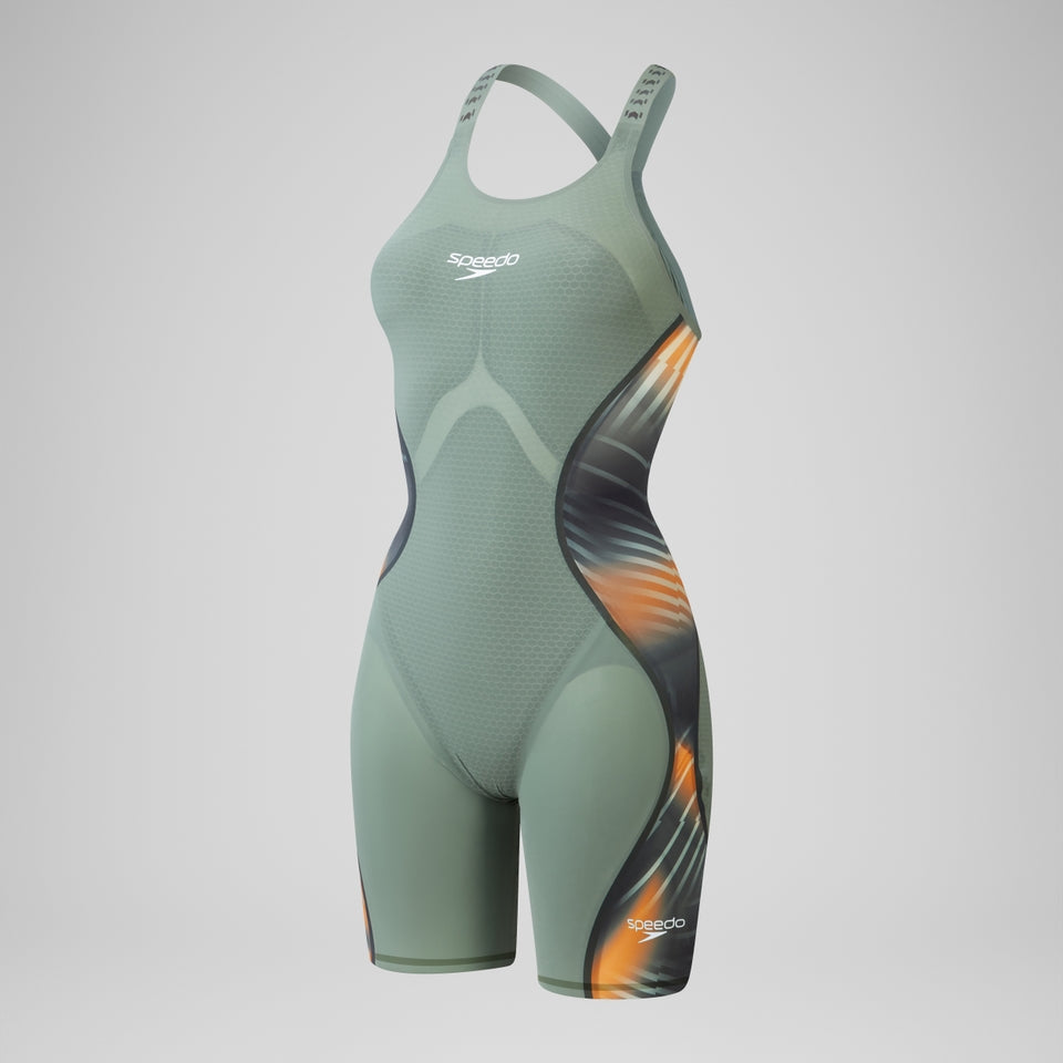 Speedo Fastskin LZR Pure Intent 2.0 Openback Kneeskin Green/Orange