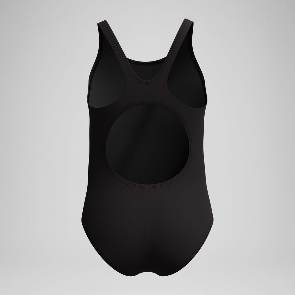 Speedo Girls' Placement Muscleback Swimsuit Black/Blue
