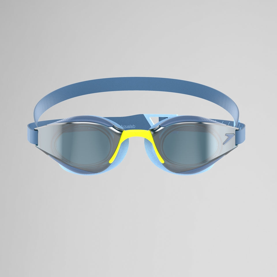 Speedo Adult Fastskin Hyper Elite Mirrored Goggles Blue/Silver